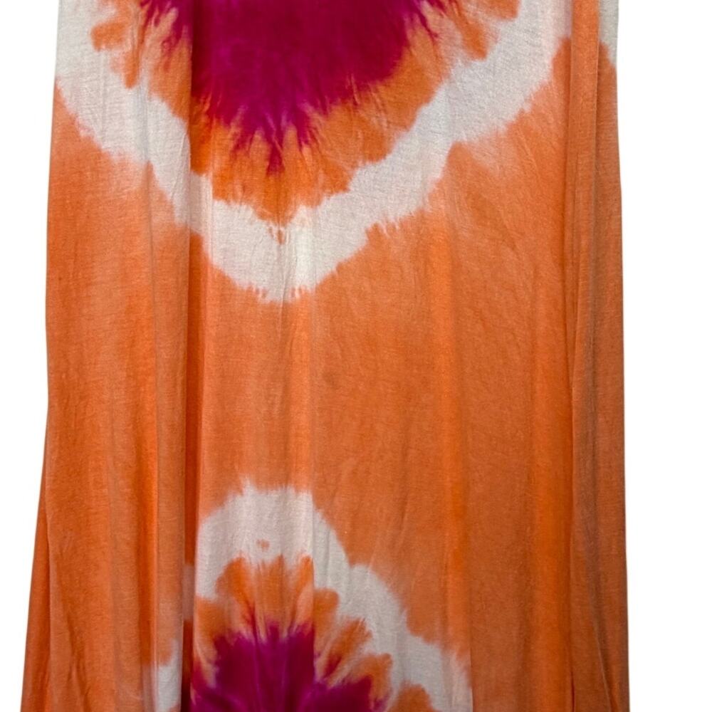 Young Fabulous & Broke Strapless Tie Dye Maxi Dress Womens XS Orange Pink Jersey - Picture 7 of 10